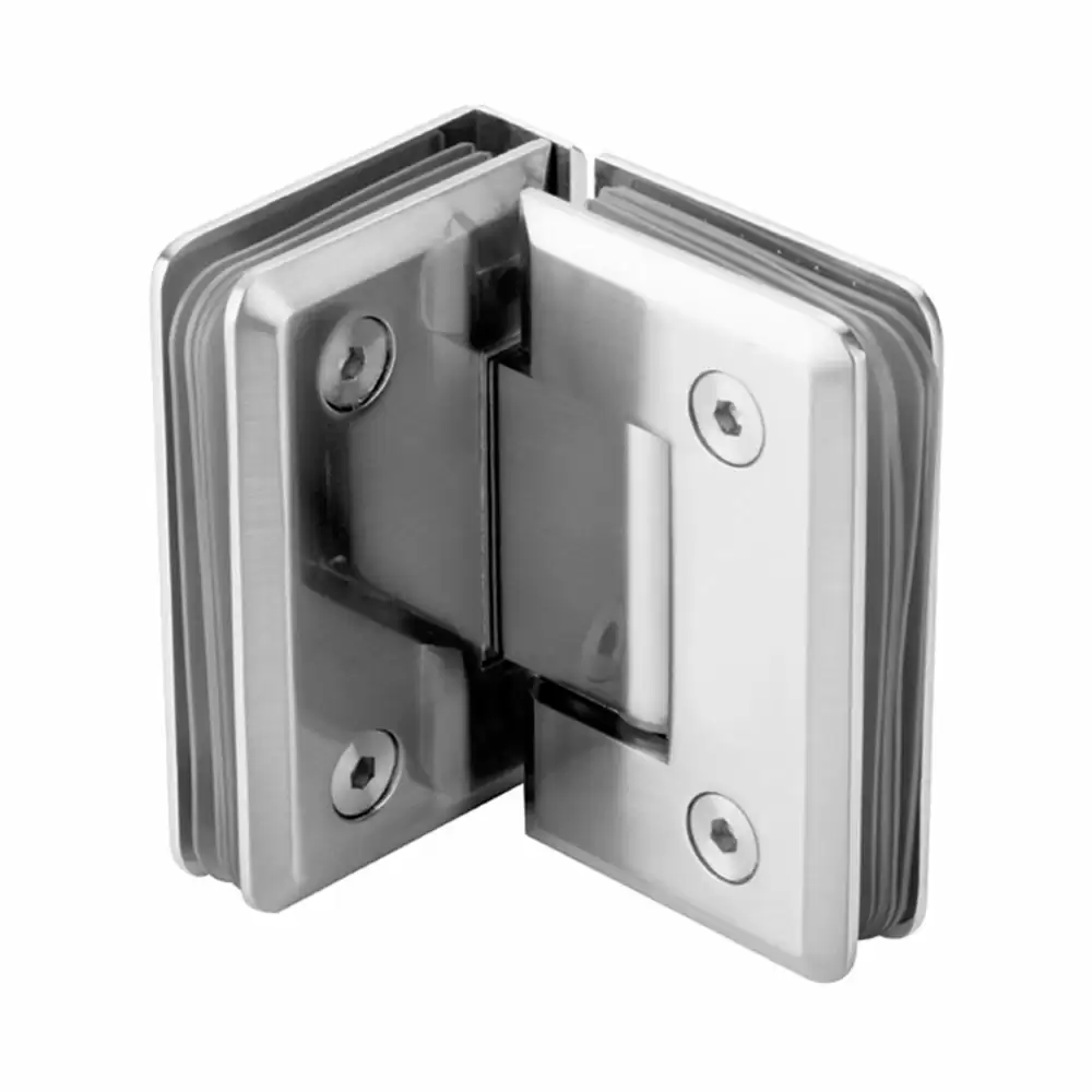 Taiton TSH-4 SS 304 Glass to Glass 90° Shower Hinges - Satin Stainless Steel