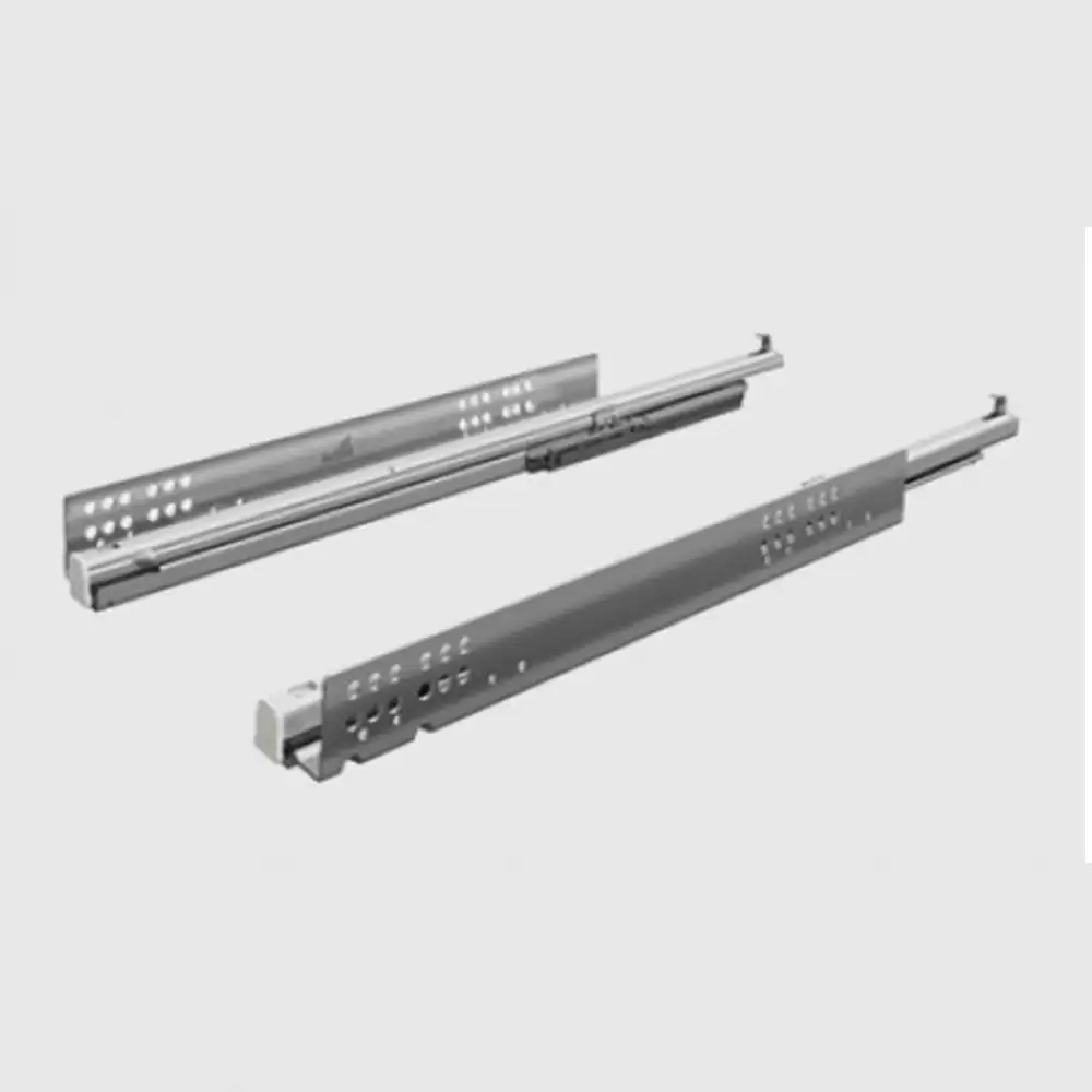 Hettich Quadro-V6 Full Extension Soft Close Drawer Slides - 400 mm (Zinc)