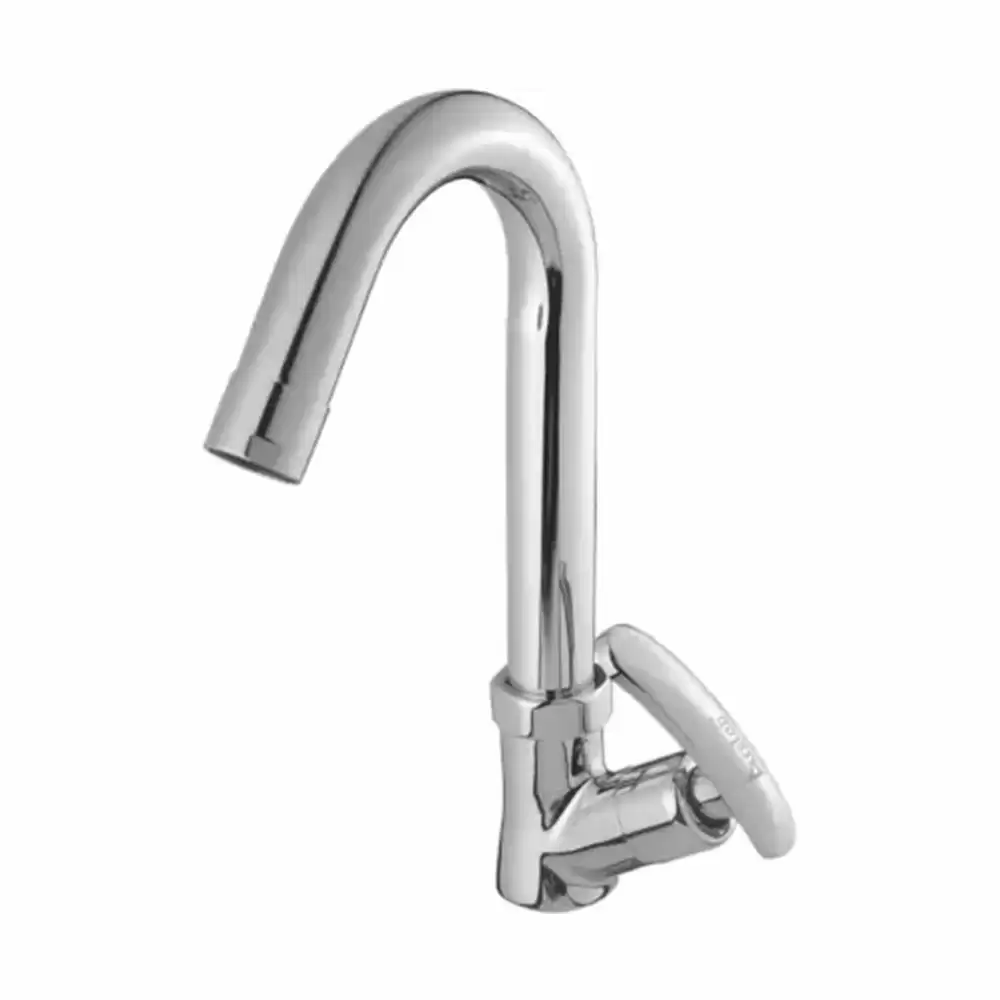 Acetap AliveALI-561 Brass Swan Neck Kitchen Sink Tap With Wall Flange - (Chrome Finish)