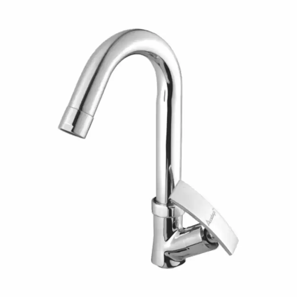 Acetap Aqua AQU-0671 Swan Neck Kitchen Sink Tap With Wall Flange - (Chrome Finish)