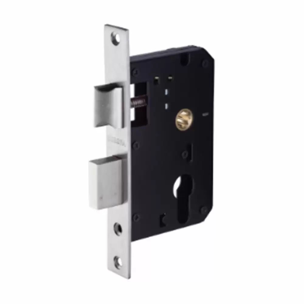 Europa B701 7 Inch Latch with Dead Bolt Mortise Lock (45 x 45 Backset) - Stainless Steel