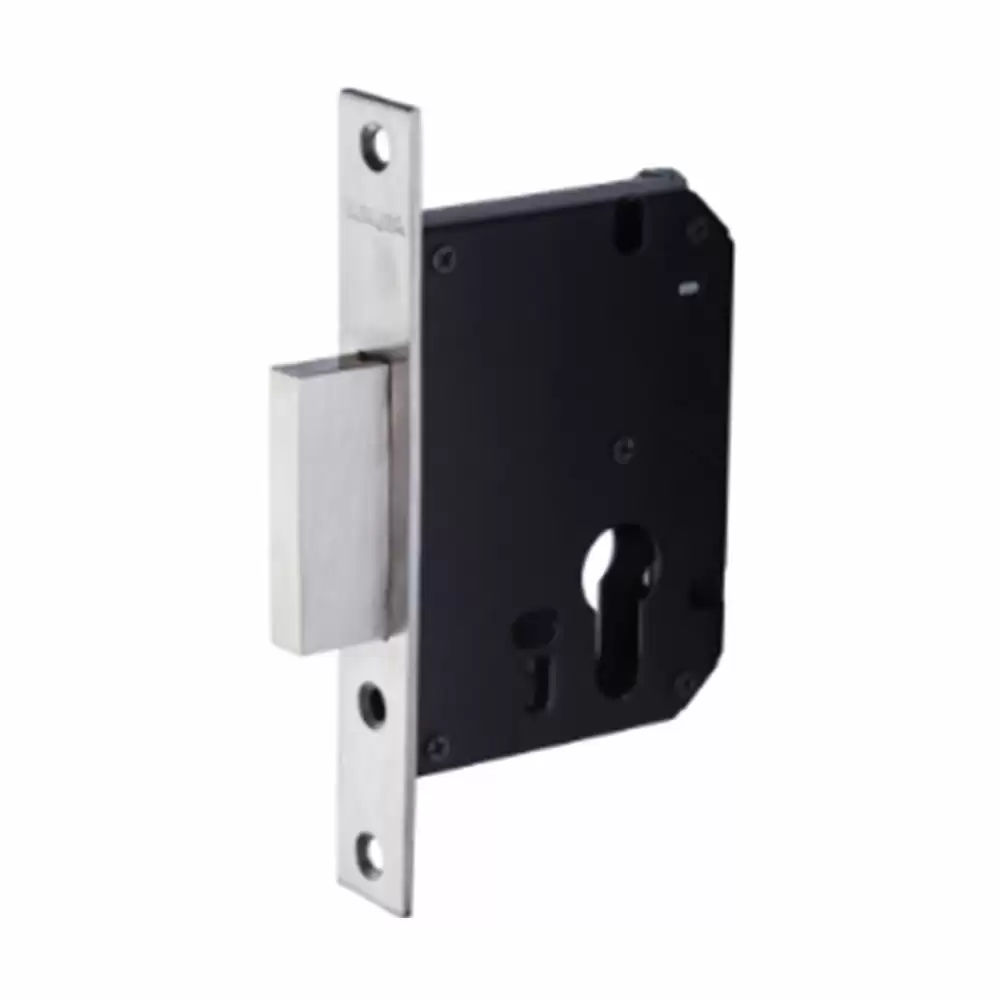 Europa B711 7 Inch Latch with Dead Bolt Mortise Lock (50 Backset)+ Key Hole - Stainless Steel