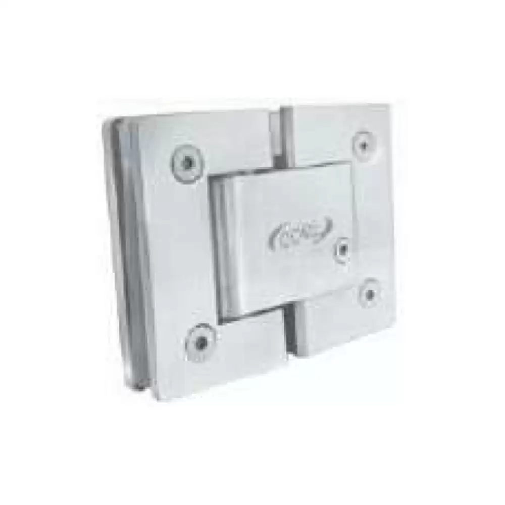 Core Glass to Glass Hydraulic Shower Hinges, Silver