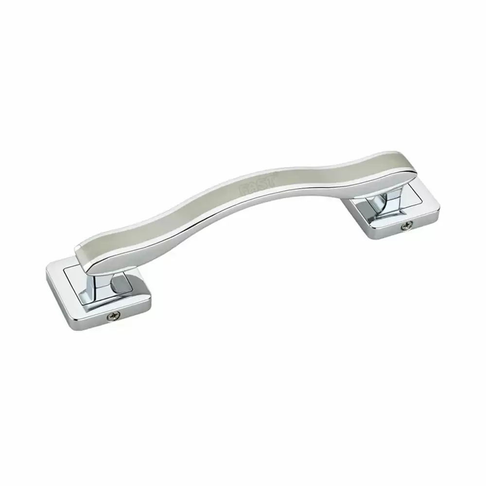 FAST DH34 Zinc Alloy Pull Main Door Handle - 8 Inch (Silver Satin Two Tone Finish)