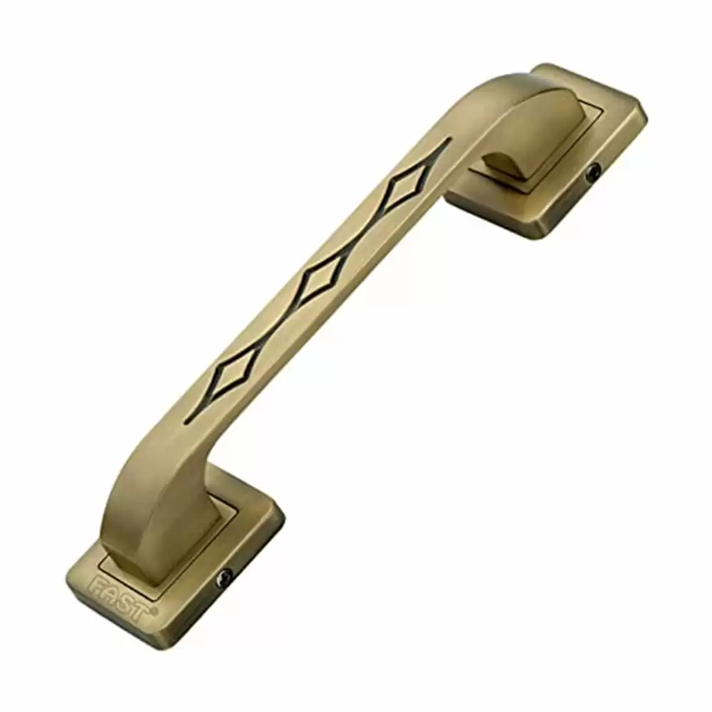 FAST DH68 BA Zinc Alloy Pull Main Door Handle - 8 Inch (Brass Antique Finish)