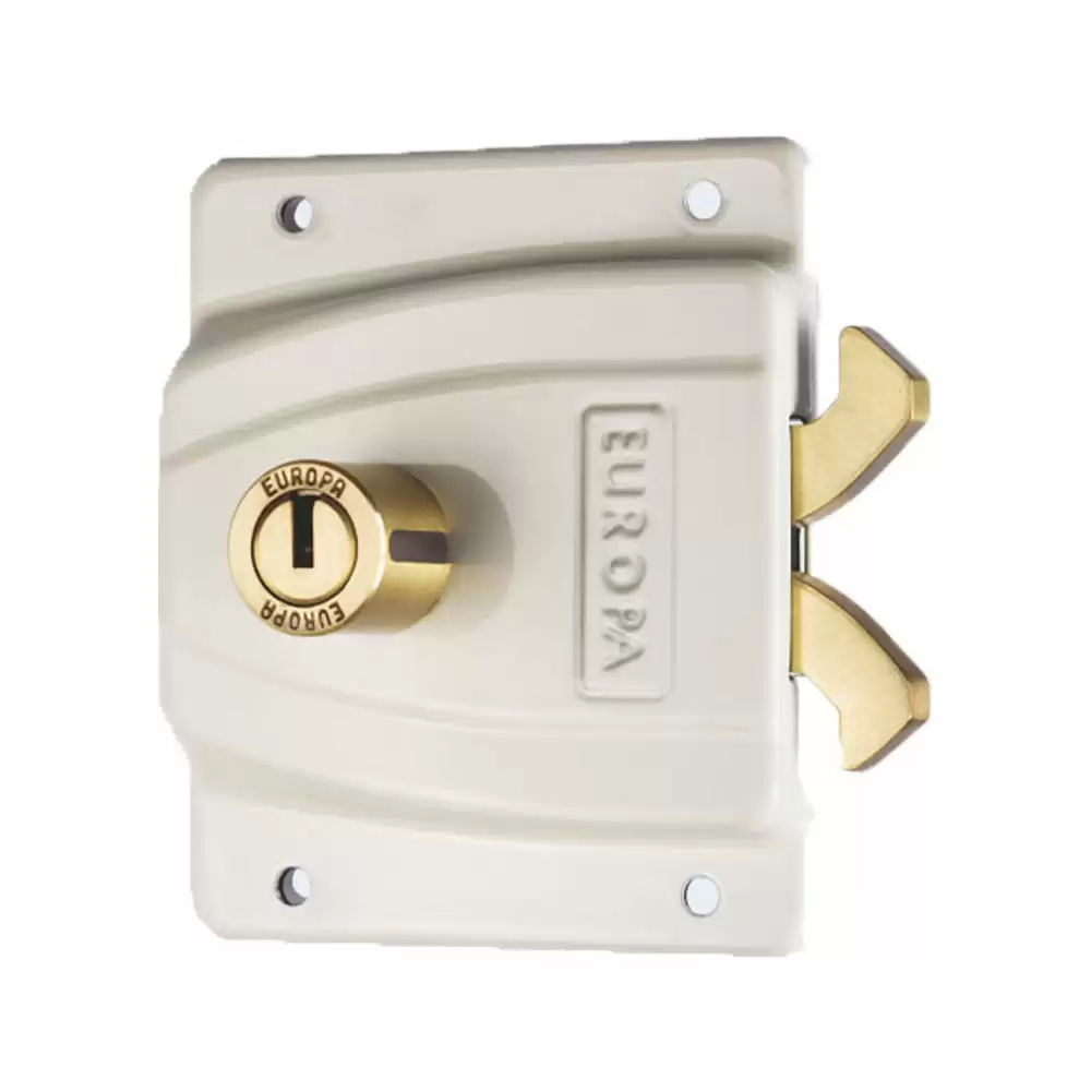 Europa F367 Sliding Wardrobe Lock Suitable for (20-25) mm Panel Thickness - Ivory