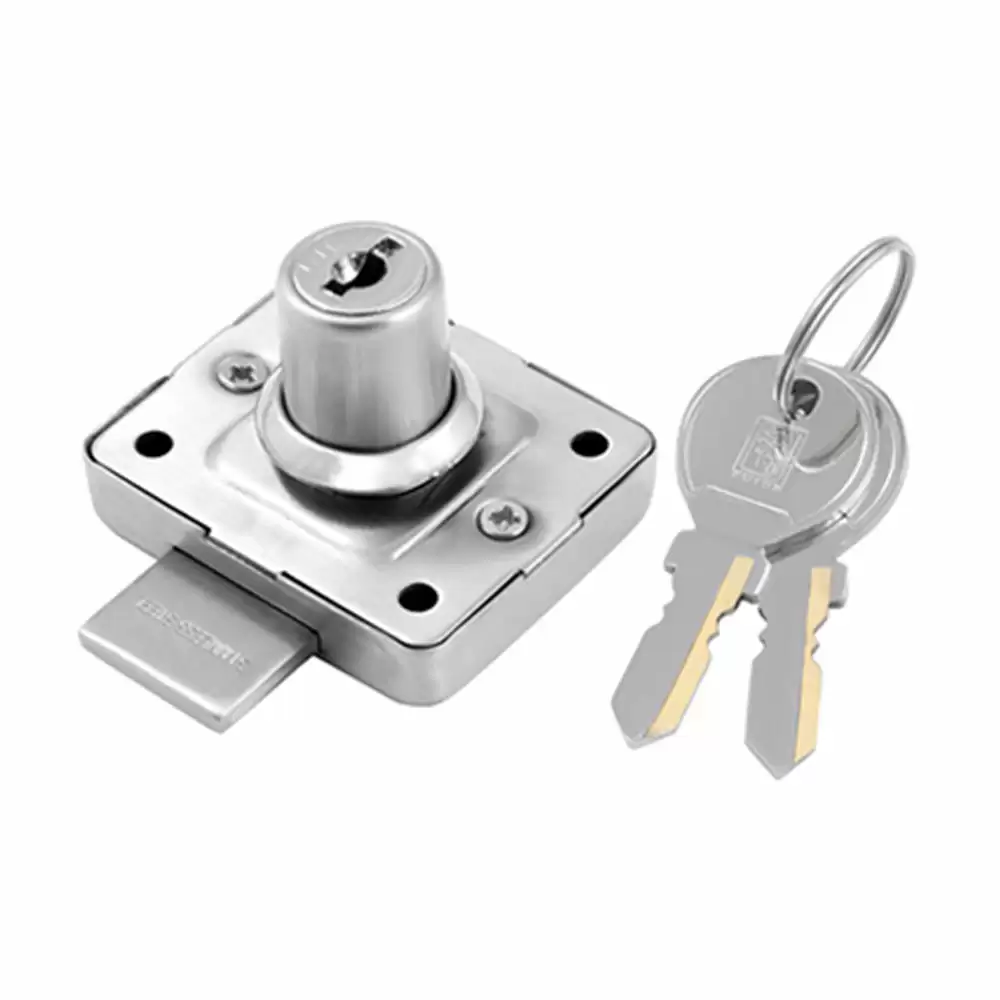 Guide Locks GL 5006-AISI 304 Stainless steel MP Furniture Drawer Lock - 22mm (Brush Steel)