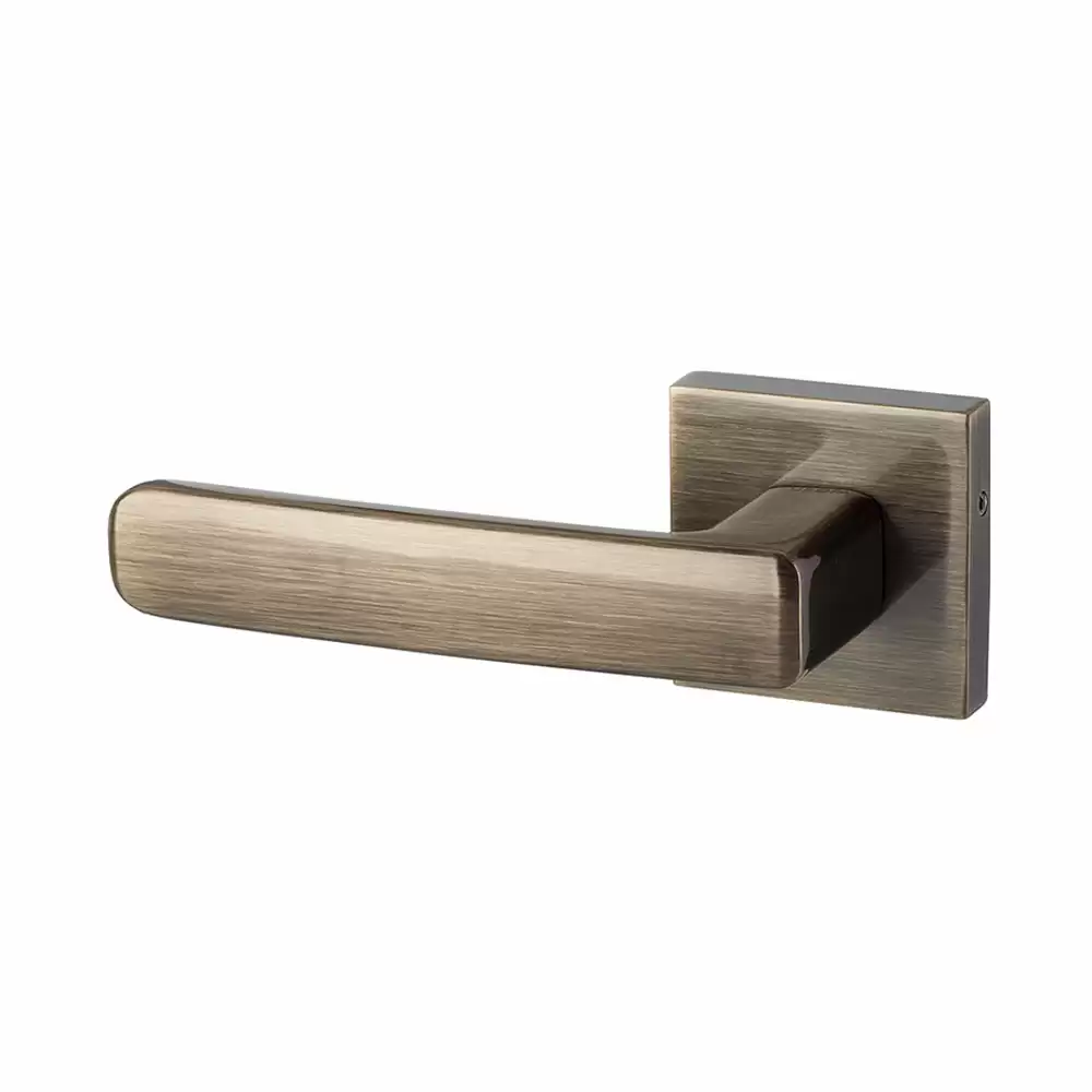 Europa MHZR612 Zinc Mortise Rose Type Door Handle - Antique Brass