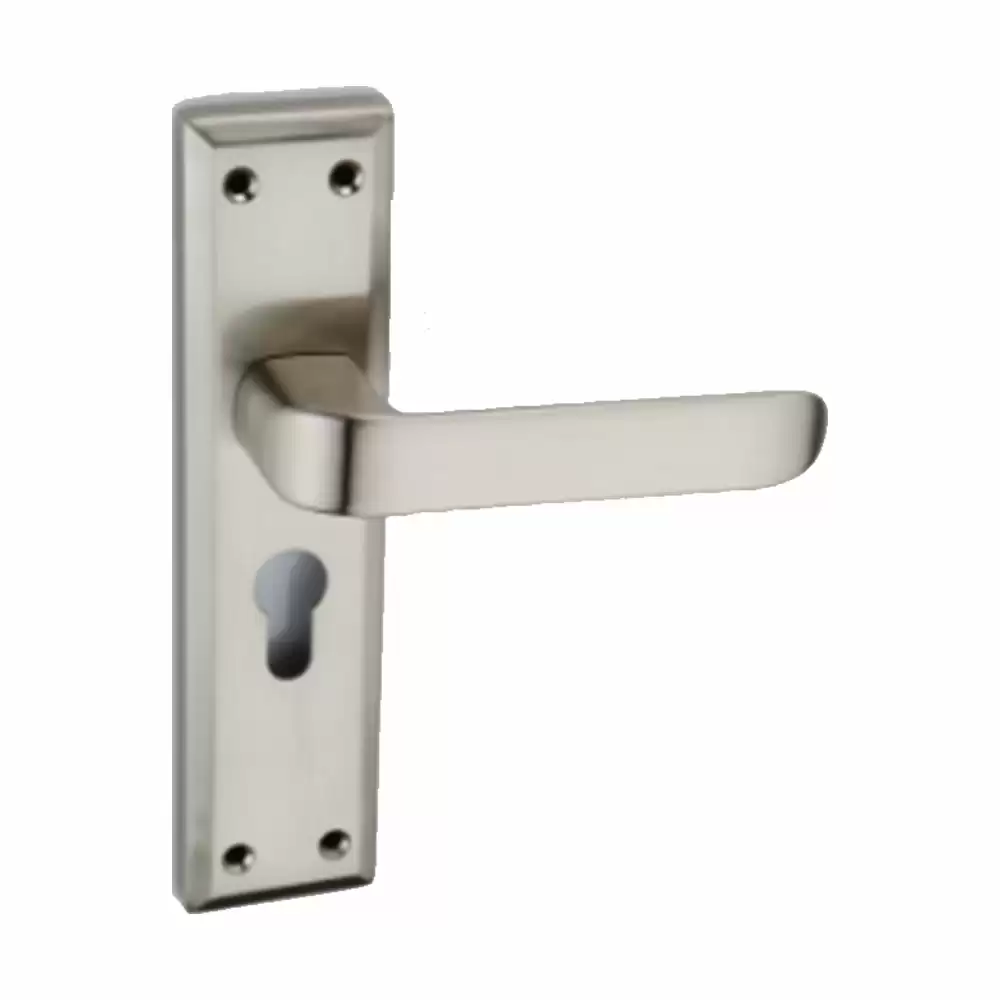 Europa MHZS623 Zinc Mortise Plate Type Door Handle - Stainless Steel