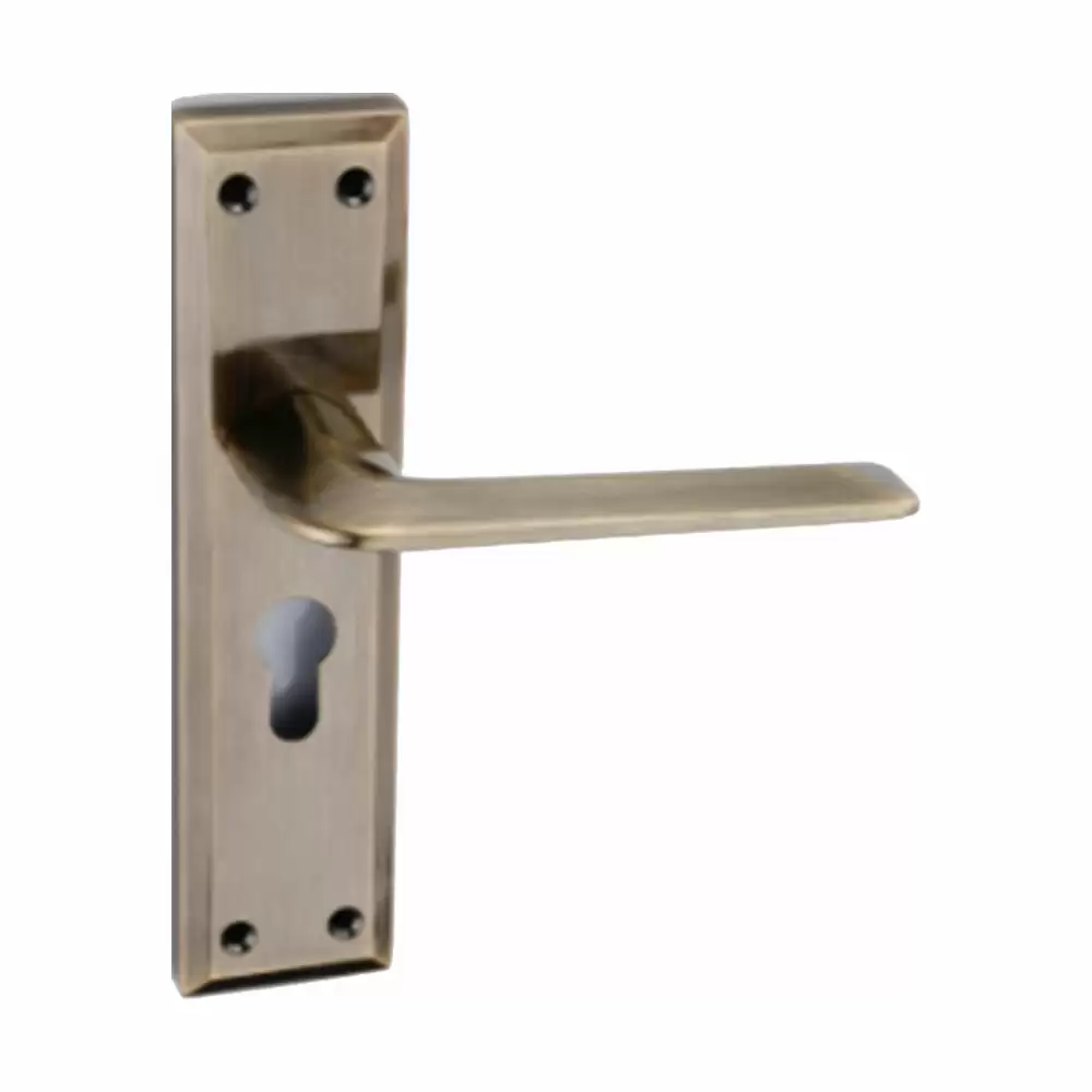 Europa MHZS624 Zinc Mortise Plate Type Door Handle - Antique Brass