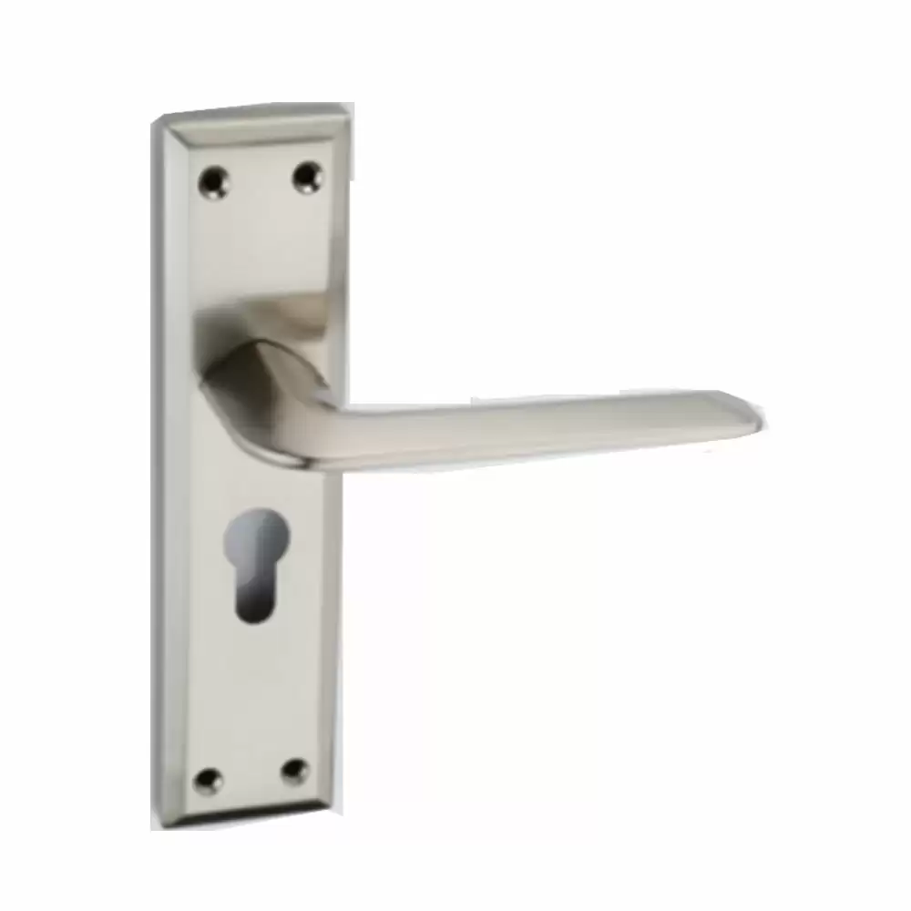 Europa MHZS624 Zinc Mortise Plate Type Door Handle - Stainless Steel