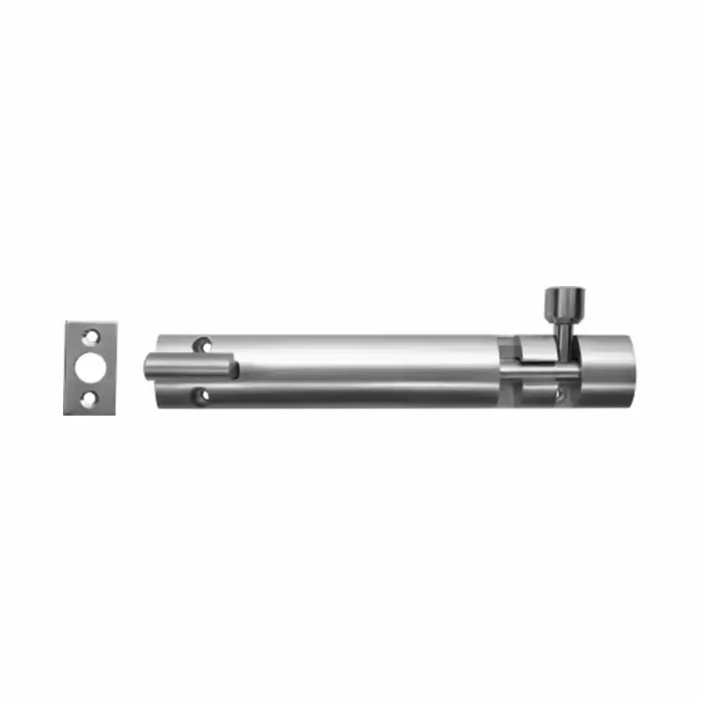 Atlantic Marble Push to Close Latch 6 Inch Tower Bolt - Stainless Steel Finish