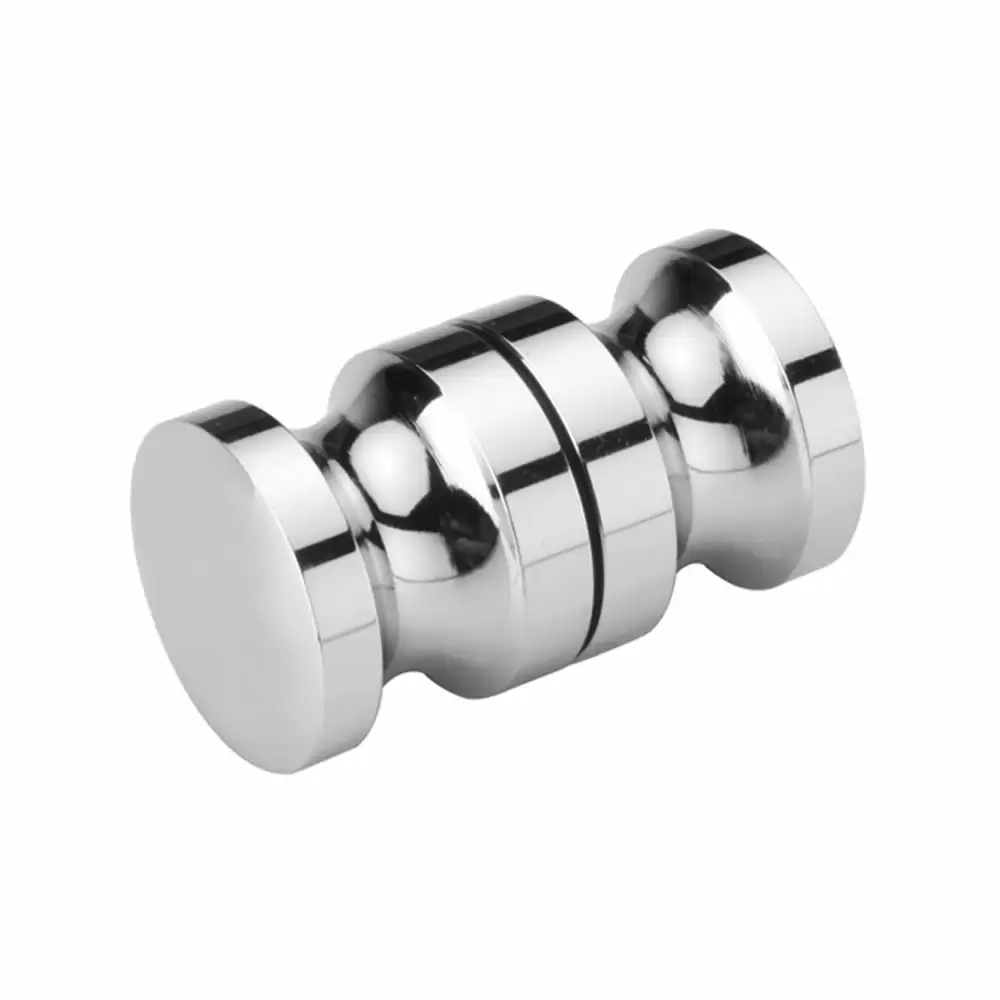 (Pack of 2) Taiton TDK-2 SS 304 Round Glass Door Knob - Polished Stainless Steel