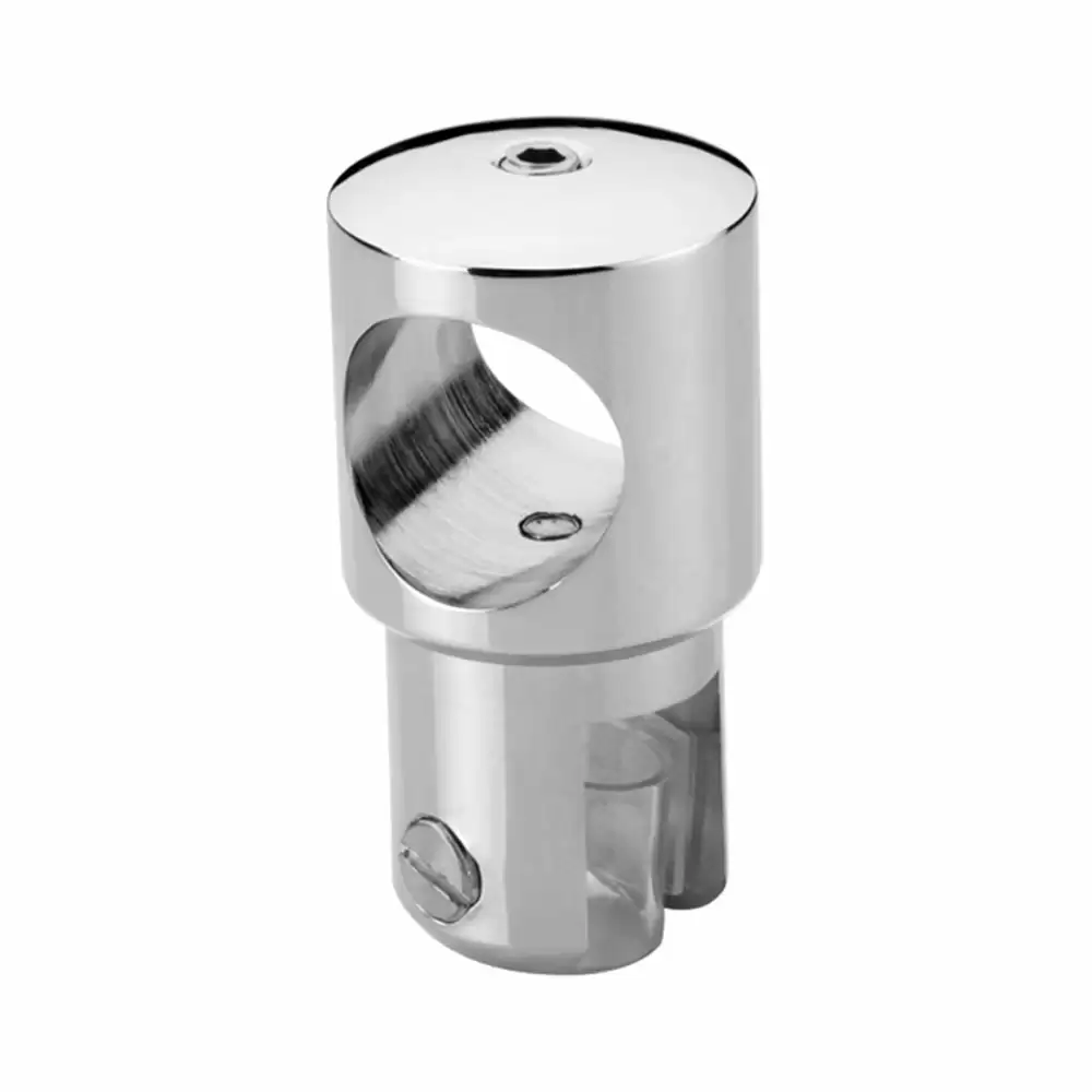 Taiton TSKH-2 Reinforcing Rod Support from Glass Through and Through - Polished Stainless Steel