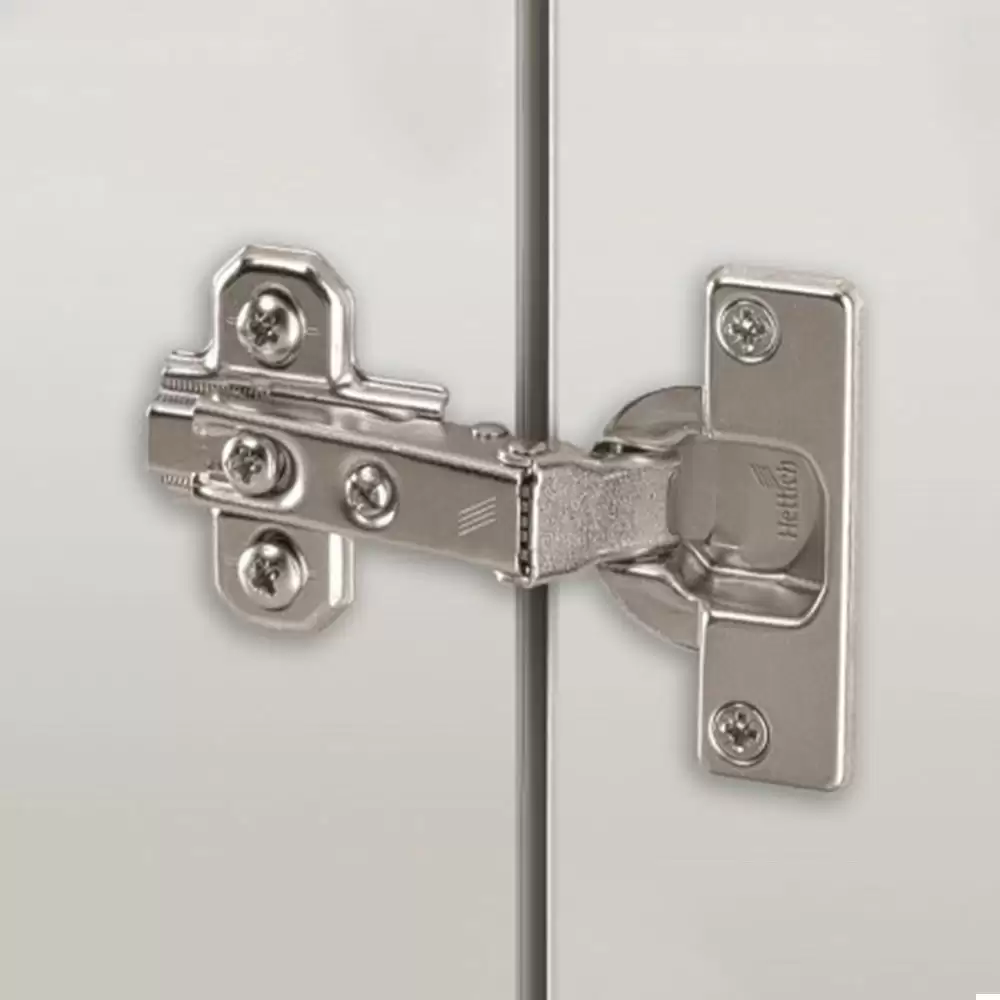 Hettich Intermat 2333 - T42 Auto Closing Slide-On Inset Concealed Hinge (16° Crank) with Mounting Plate - 95° 