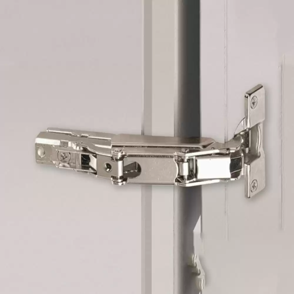 Hettich Intermat 9956 - TH42 Closing Thick Door Wide Angle Concealed Hinge (0° Crank) with Mounting Plate - 165° 