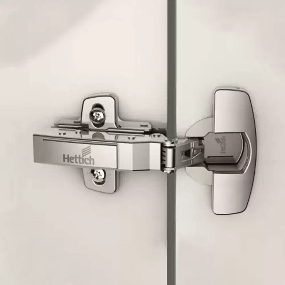 Hettich Sensys 8631i TH52 Concealed Hinge for 15-32 mm Thick Cabinet Door  - Base 12.5 (Crank 0°) with Mounting Plate (D 0 mm)