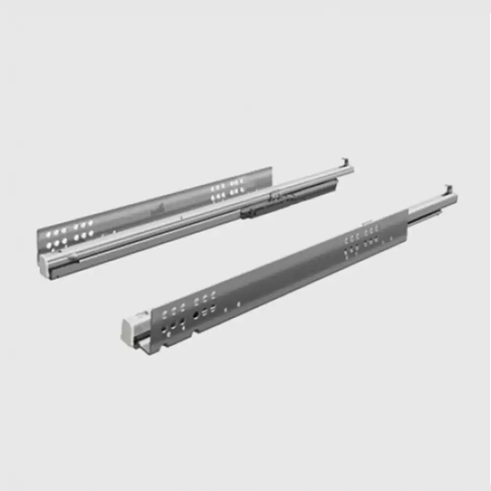 Hettich Quadro V6 Full Extention Push To Open Drawer Slides - 350 mm (Zinc)