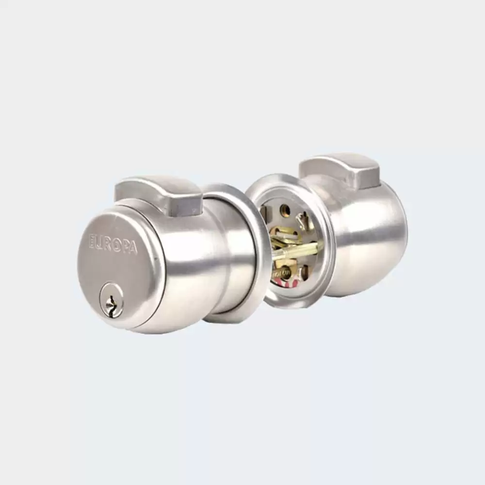 Europa C440SS One Side Coin & One Side Plain Cylindrical Lock - Stainless Steel