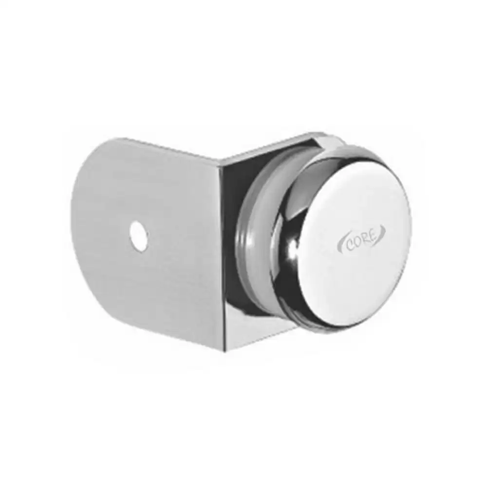 Core Stainless Steel L Glass Connector, 3 mm (Chrome Finish)