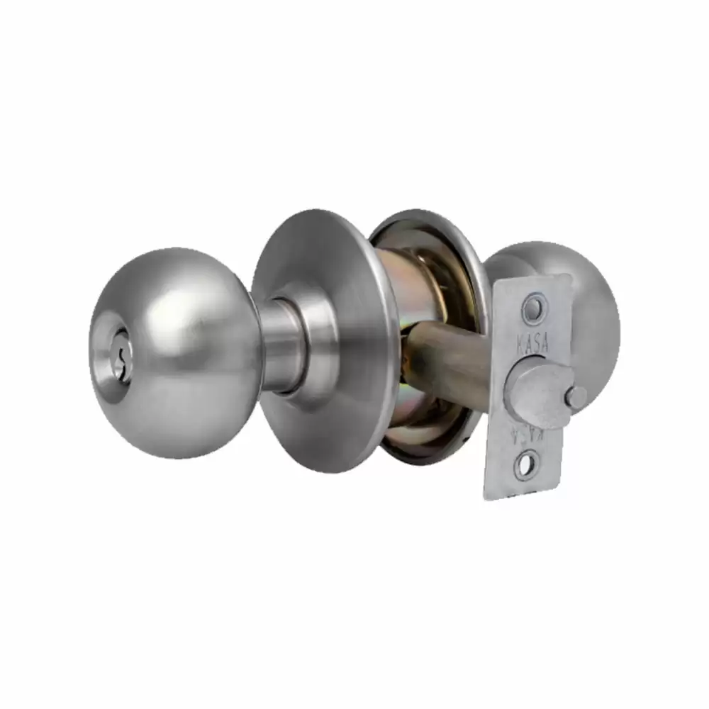 Europa R150SS One Side Key & One Side Push Button Cylindrical Lock - Stainless Steel