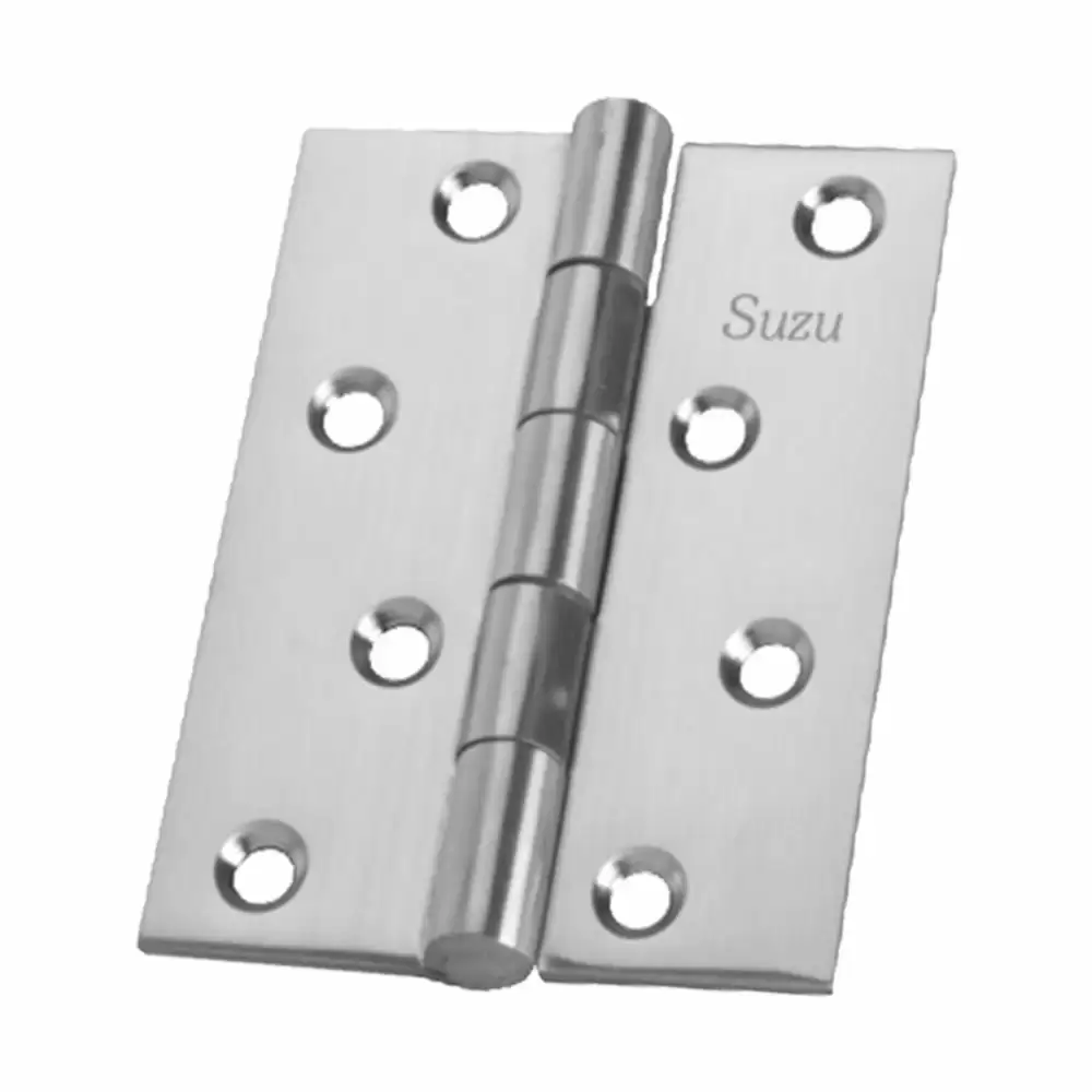 Suzu RH005 Stainless Steel Riveted Crank Heavy Butt Hinge Without Greasing (3''x12) - Glossy Finish