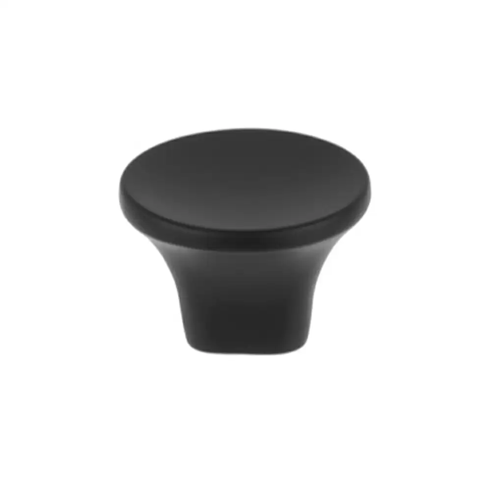 (Pack of 4) AceLine Reno Brass Drawer Knob Powder Coated Black (PCB) 35 mm Diameter