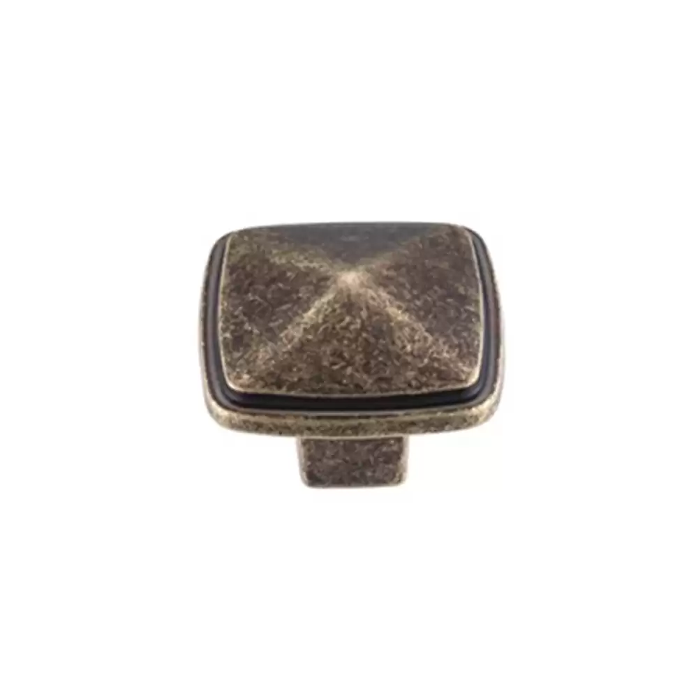 AceLine Domus Brass Drawer Knob Antique Brass Stress Relieved (ABSR) 38 mm Square