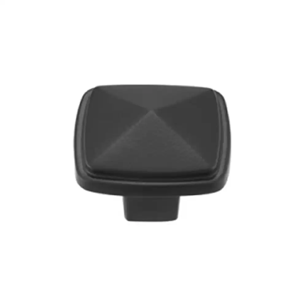 AceLine Domus Brass Drawer Knob Powder Coated Black (PCB) 38 mm Square