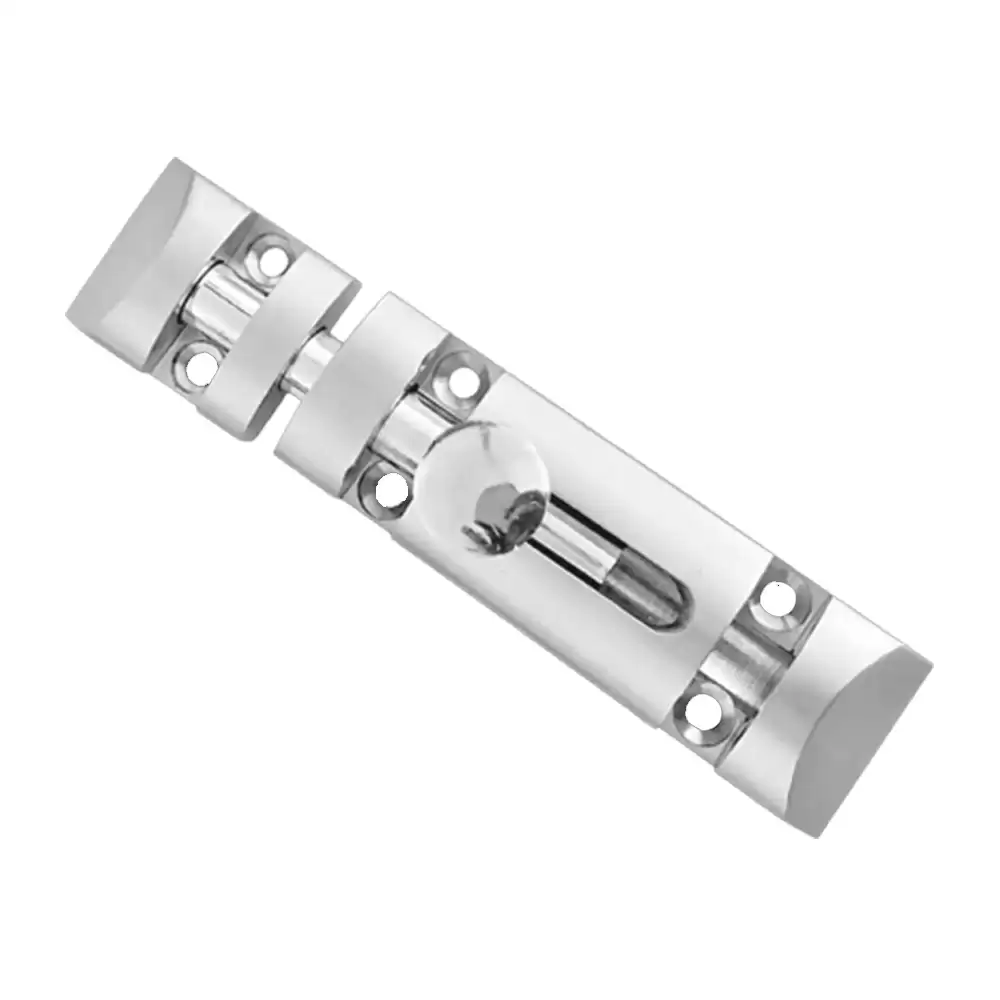 KBI ABL443 Brass Baby Latch Heavy Audi Tower Bolt, 4 Inch (Stainless Steel)