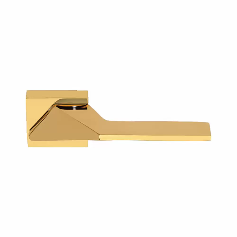 KBI Baleno Brass Rose Mortise Door Handle - (Gold PVD Finish)