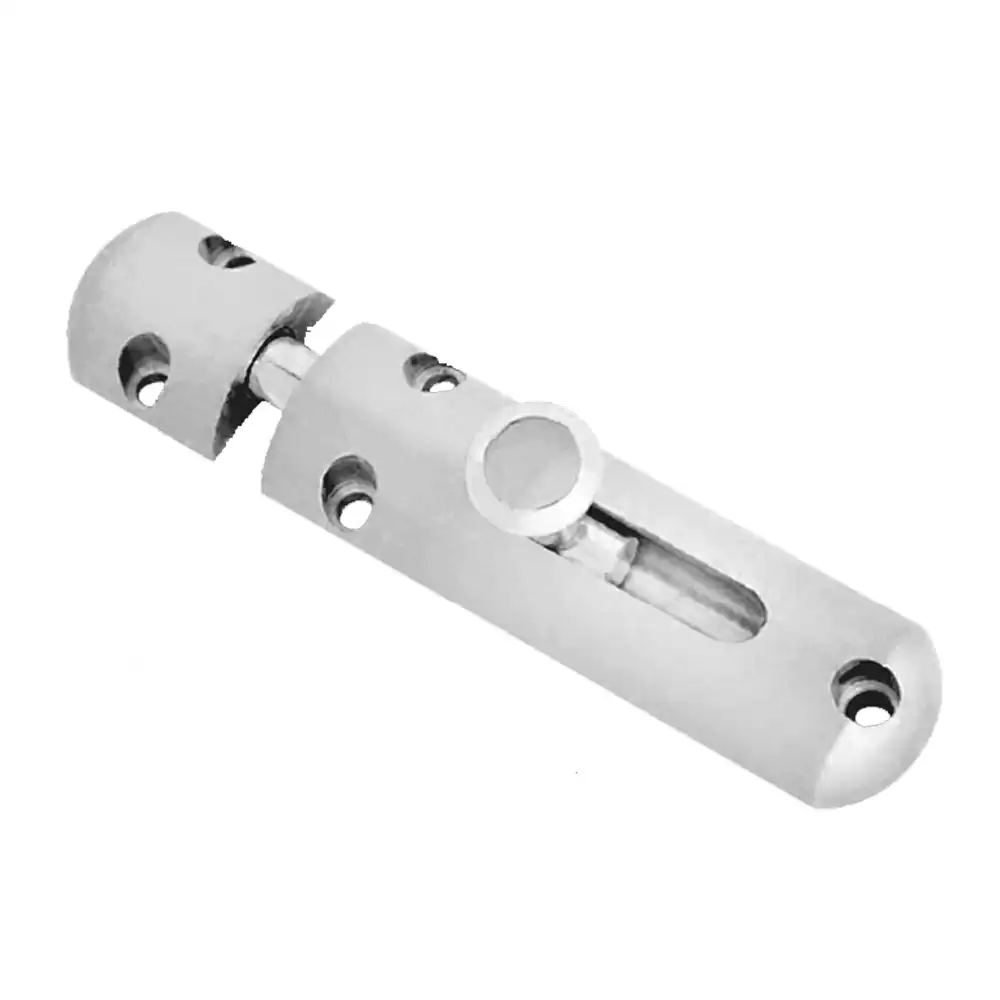 KBI CBL411 Brass Baby Latch Medium Round Rod Capsule Tower Bolt, 3 Inch (Stainless Steel)