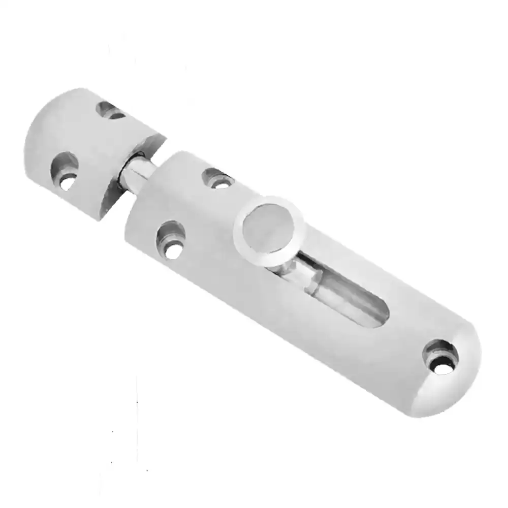 KBI CBL413 Brass Baby Latch Heavy Round Rod Capsule Tower Bolt, 3 Inch (Stainless Steel)