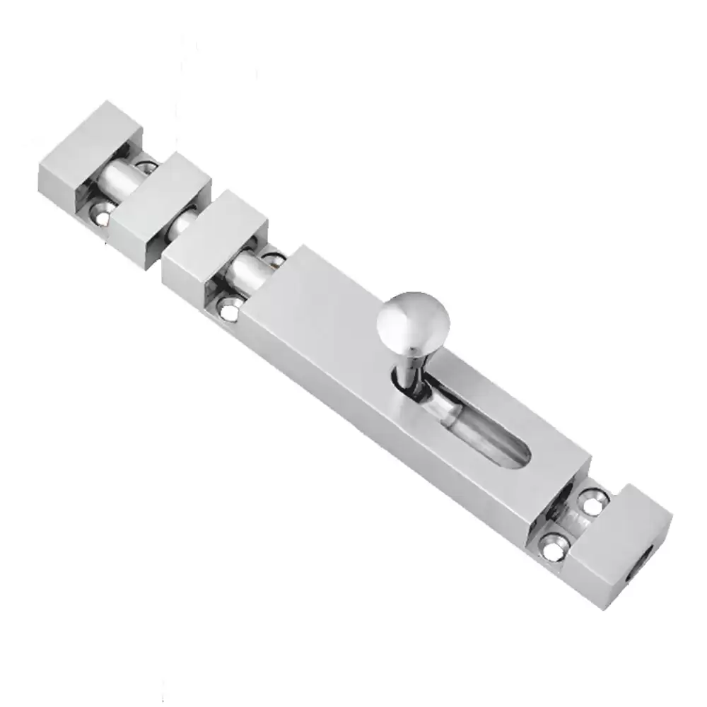 KBI CBL419 Brass Baby Latch Medium (Round Rod) Crystal Tower Bolt, 3 Inch (Stainless Steel)