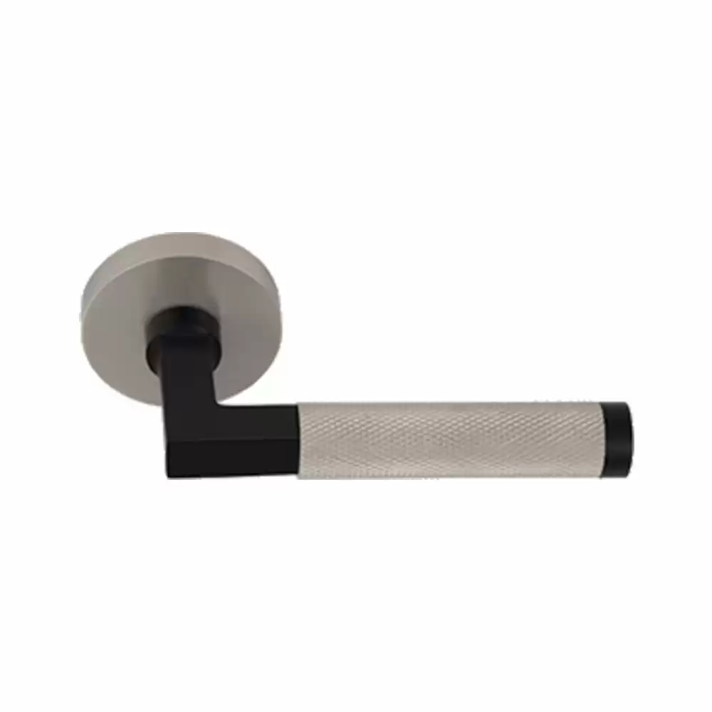 KBI Creta Brass Rose Mortise Door Handle - (Stainless Steel Finish)