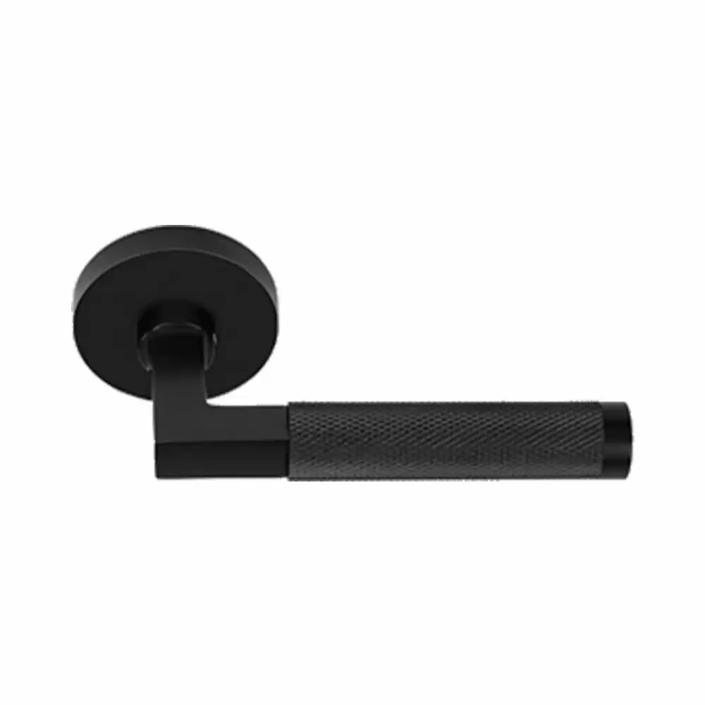 KBI Creta Brass Rose Mortise Door Handle - (Z Black Finish)