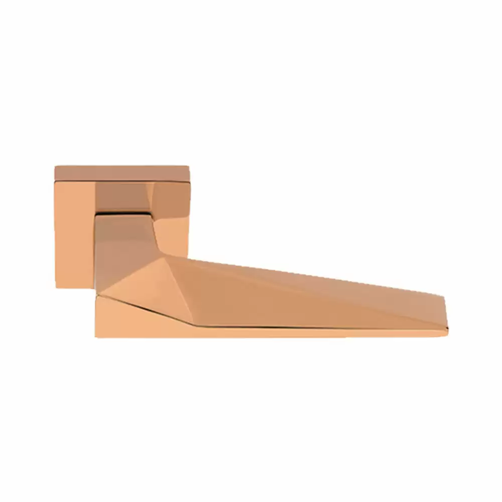 KBI Divine Brass Rose Mortise Door Handle - (Rose Gold PVD Finish)