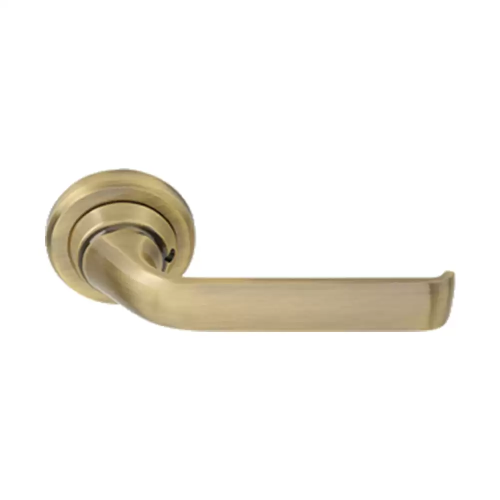 KBI Dx Olive Brass Antique Mortise Door Handle - (Antique Finish)