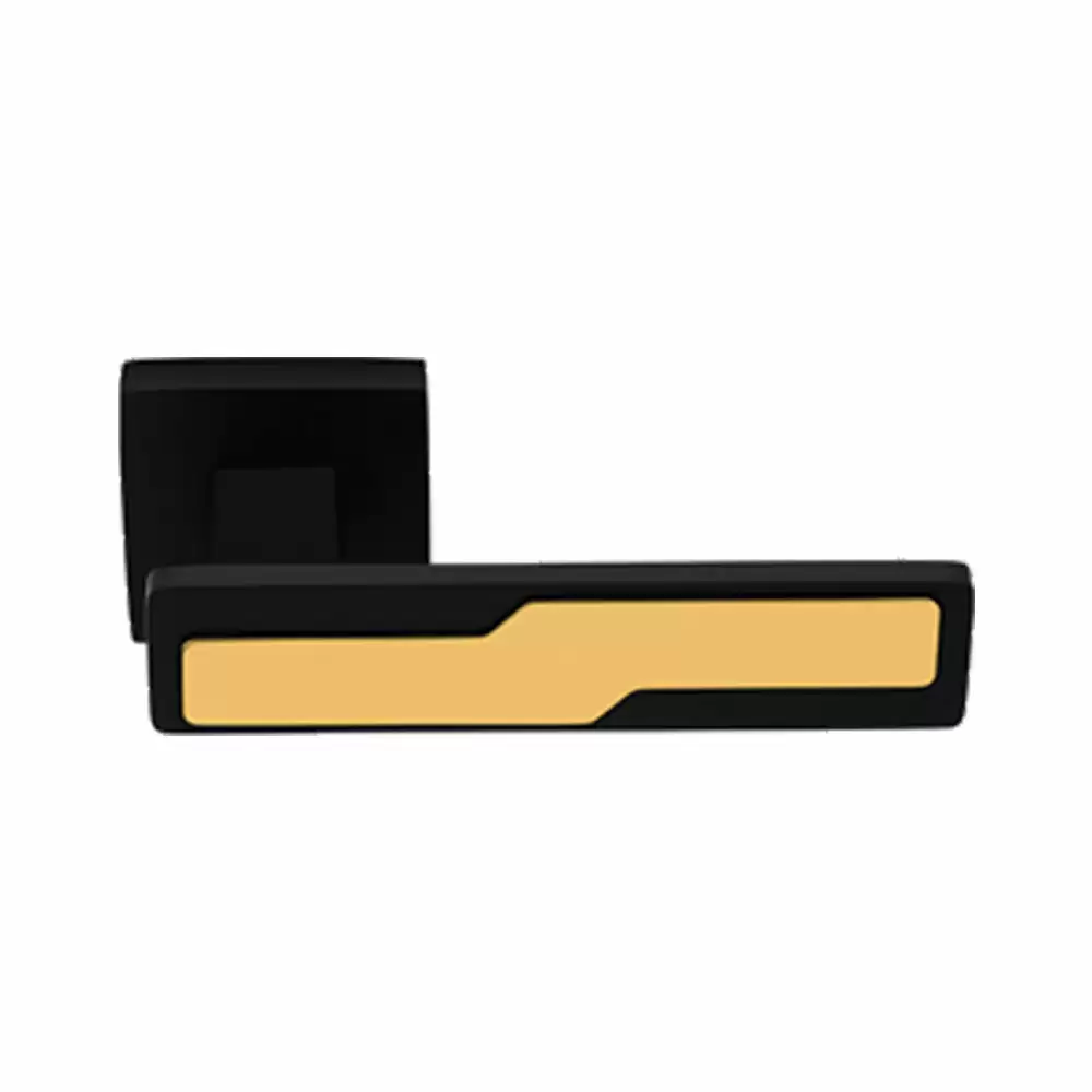 KBI Electra Brass Rose Mortise Door Handle - (Gold PVD Finish)