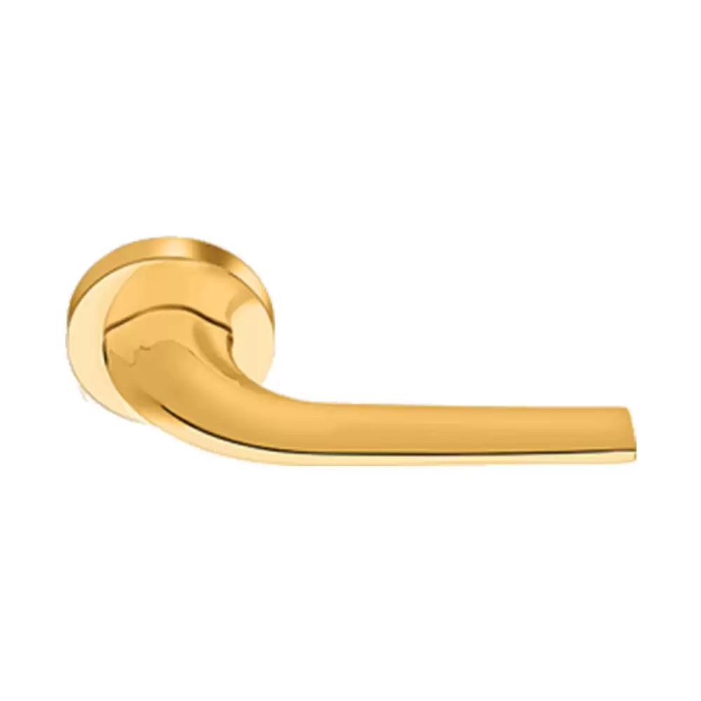 KBI Figo Dx Brass Gold PVD Mortise Door Handle - (Gold PVD Finish)