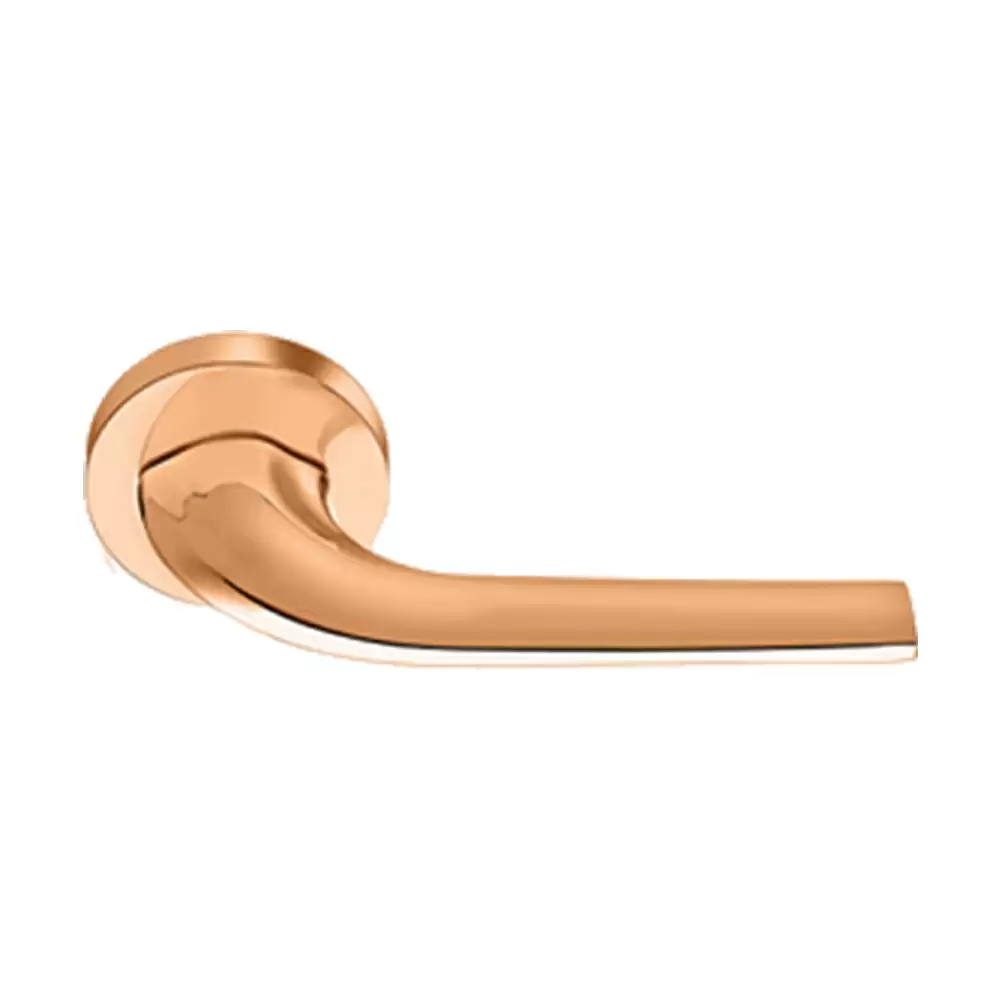 KBI Figo Dx Brass Rose Gold PVD Mortise Door Handle - (Rose Gold PVD Finish)