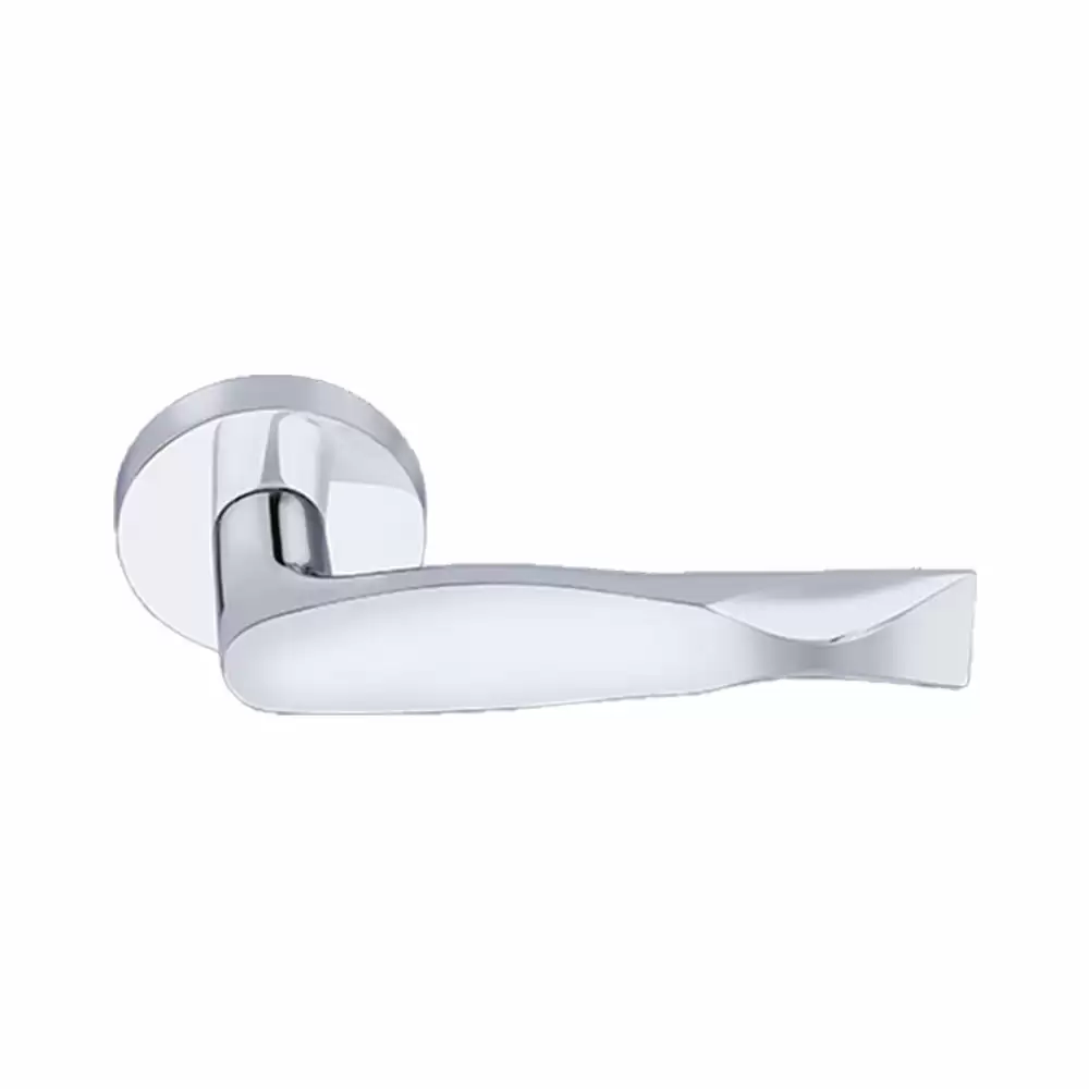 KBI Fish Brass Rose Mortise Door Handle - (Chrome Plated Finish)