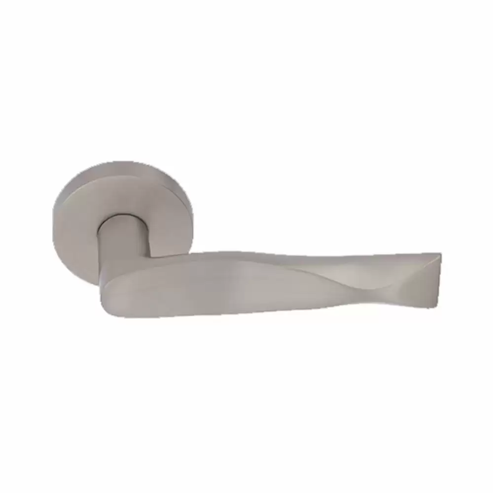 KBI Fish Brass Rose Mortise Door Handle - (Stainless Steel Finish)