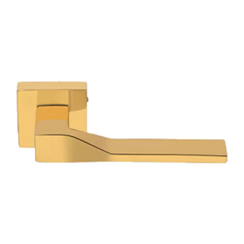 KBI Imple Brass Rose Mortise Door Handle - (Gold PVD Finish)