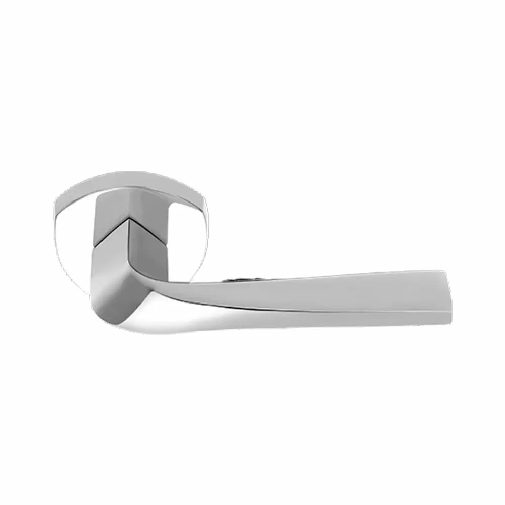 KBI I Ten Brass Rose Mortise Door Handle - (Chrome Plated Finish)