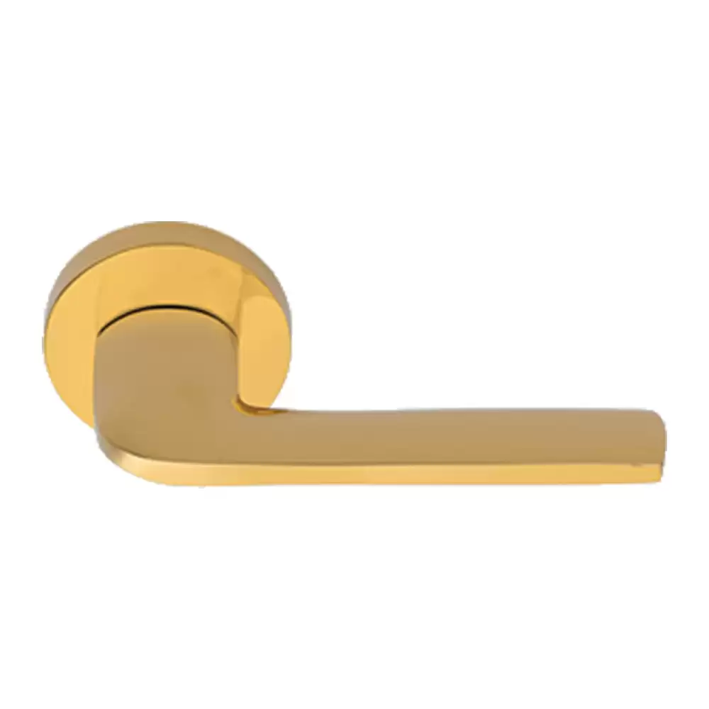 KBI Jbl Brass Rose Mortise Door Handle - (Gold PVD Finish)