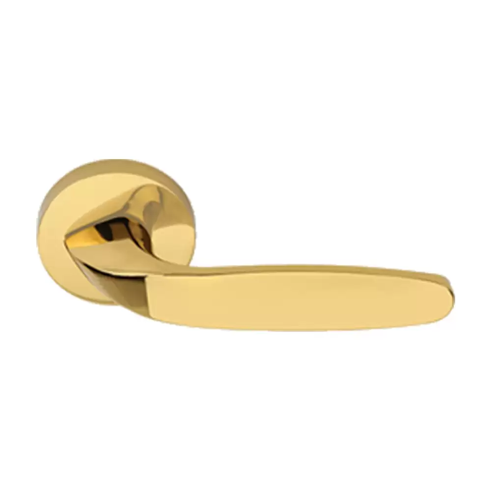 KBI Lancer Brass Gold PVD Mortise Door Handle - (Gold PVD Finish)