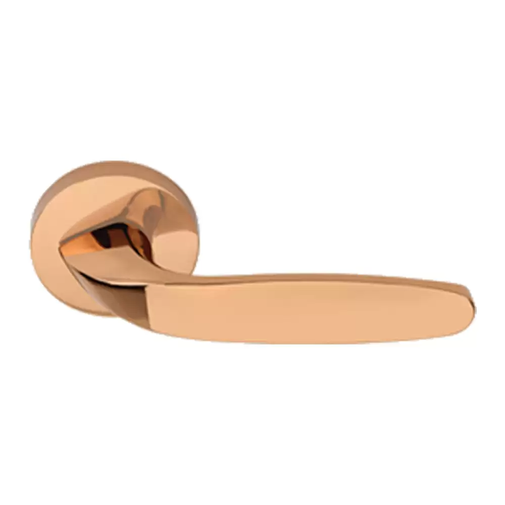 KBI Lancer Brass Rose Gold PVD Mortise Door Handle - (Rose Gold PVD Finish)