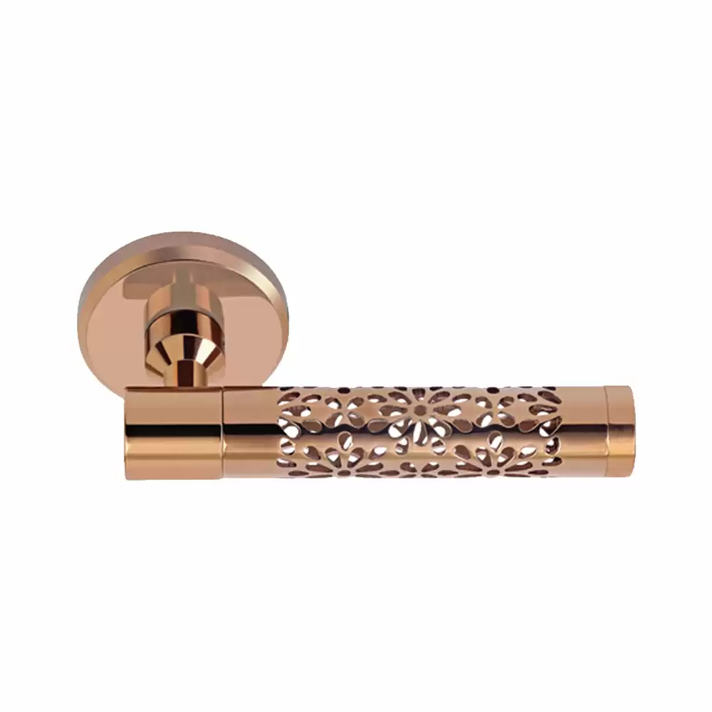 KBI Livon Brass Rose Mortise Door Handle - (Matt GRT Finish)