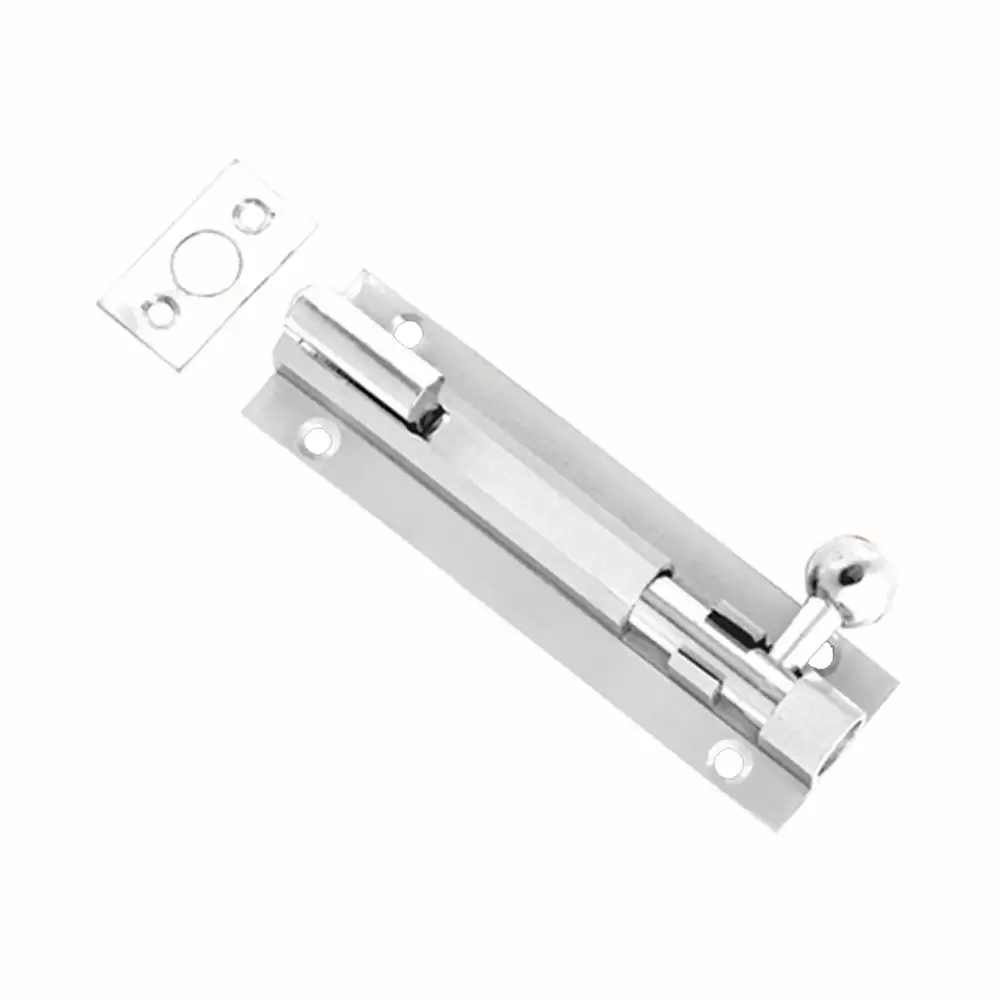 KBI M00063 Brass Premium 3/8 SS Rod Marble Tower Bolt - 12 Inch (Stainless Steel)